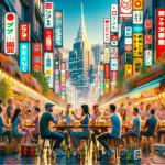 DALL·E 2023-11-12 17.47.52 - A photorealistic image of a beer party in Tokyo, Japan. The scene depicts a vibrant and bustling street in Tokyo, with a diverse group of people, both.png